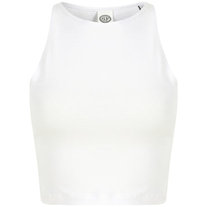 Black - Pack Shot - SF Womens-Ladies Crop Top