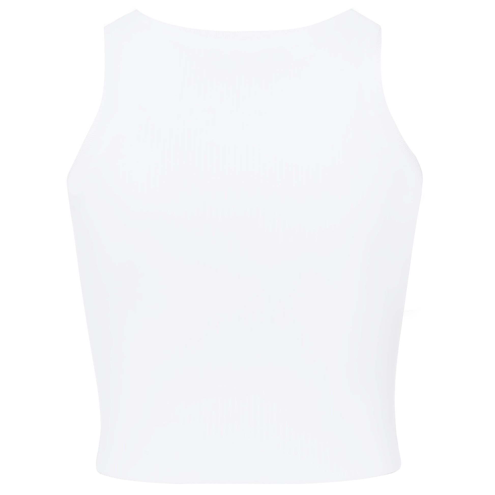 White - Back - SF Womens-Ladies Crop Top