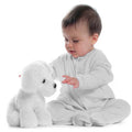 White - Back - Larkwood Baby Unisex Plain Long Sleeved Sleepsuit