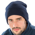 Navy - Back - Result Genuine Recycled Unisex Adult Thinsulate Printable Beanie