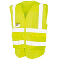 Fluorescent Yellow - Front - SAFE-GUARD By Result Unisex Adult Executive Safety Vest