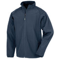 Navy - Front - Result Genuine Recycled Mens Softshell Printable Jacket
