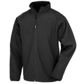 Black - Front - Result Genuine Recycled Mens Softshell Printable Jacket