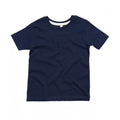 Navy-Natural - Front - Babybugz Childrens-Kids Supersoft T-Shirt