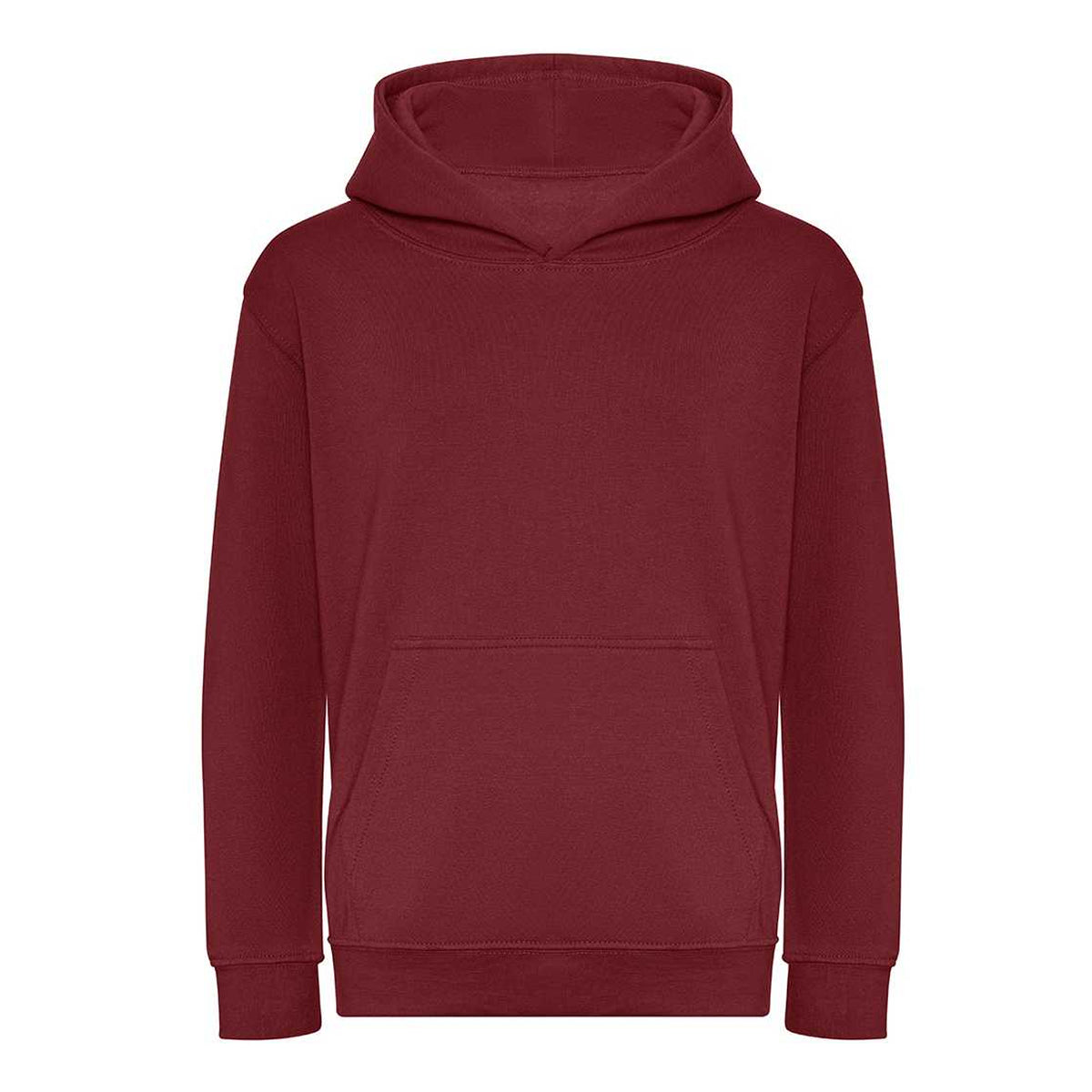 Burgundy - Front - Awdis Childrens-Kids Organic Hoodie