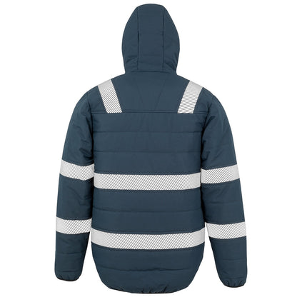 Navy - Side - Result Genuine Recycled Mens Ripstop Safety Padded Jacket