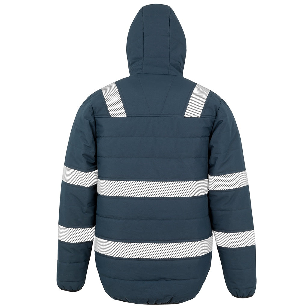 Navy - Side - Result Genuine Recycled Mens Ripstop Safety Padded Jacket
