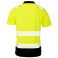 Fluorescent Yellow-Black - Back - Result Genuine Recycled Mens Safety Polo Shirt