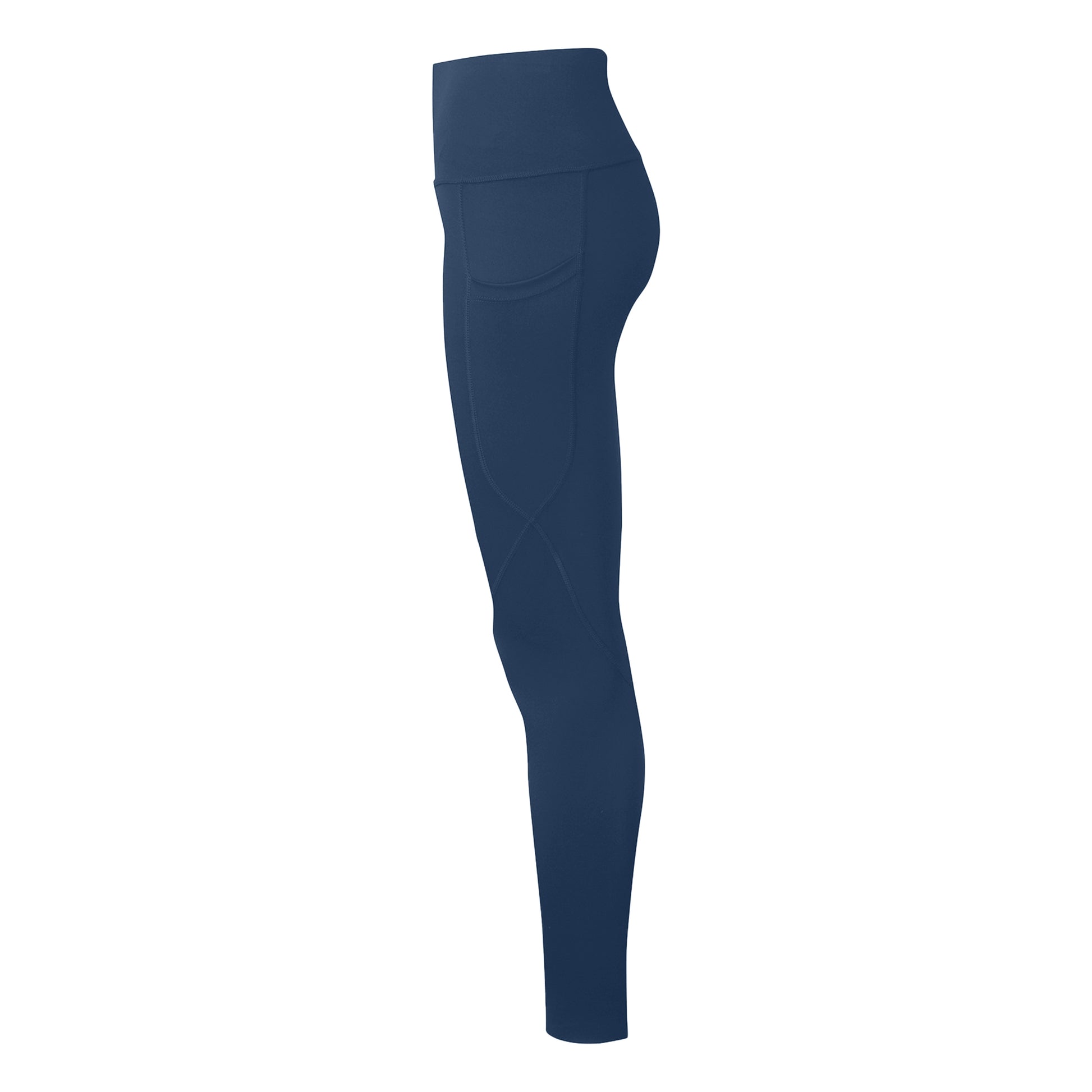 Navy - Side - TriDri Womens-Ladies Hourglass Leggings