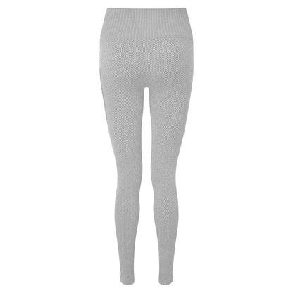 Heather Grey - Back - TriDri Womens-Ladies Knitted City Leggings