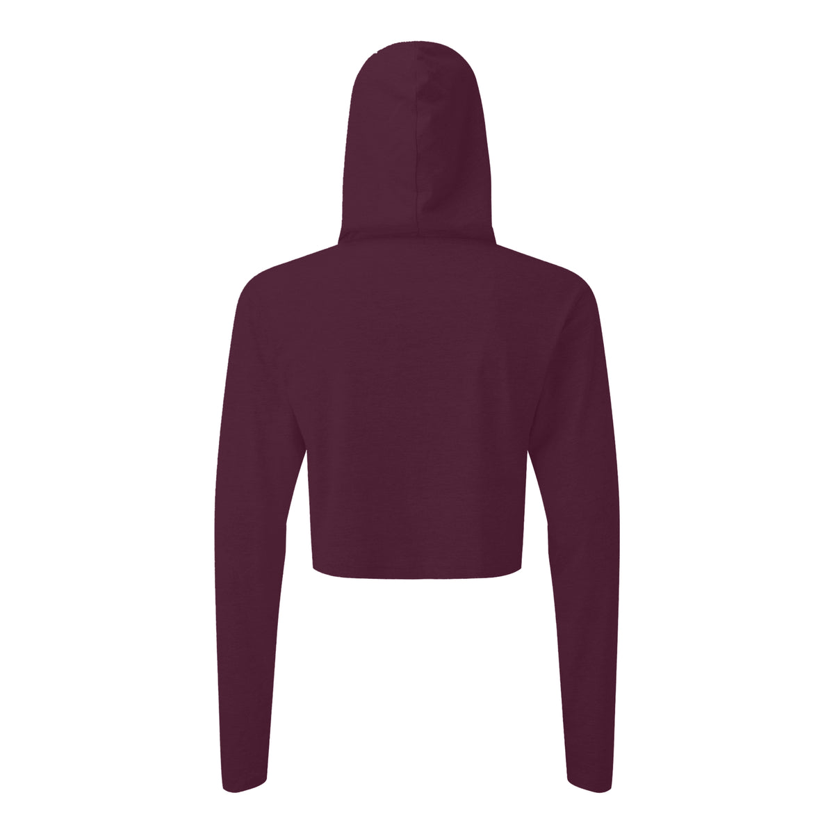 Mulberry Red - Back - TriDri Womens-Ladies Cropped Long-Sleeved T-Shirt