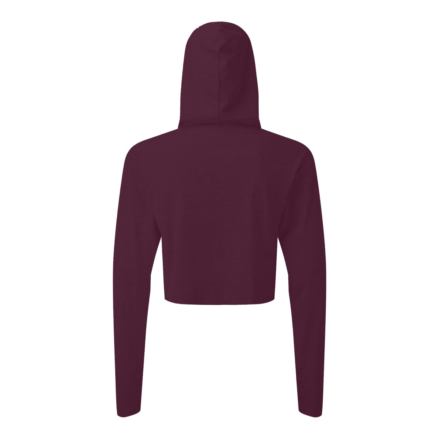 Mulberry Red - Back - TriDri Womens-Ladies Cropped Long-Sleeved T-Shirt