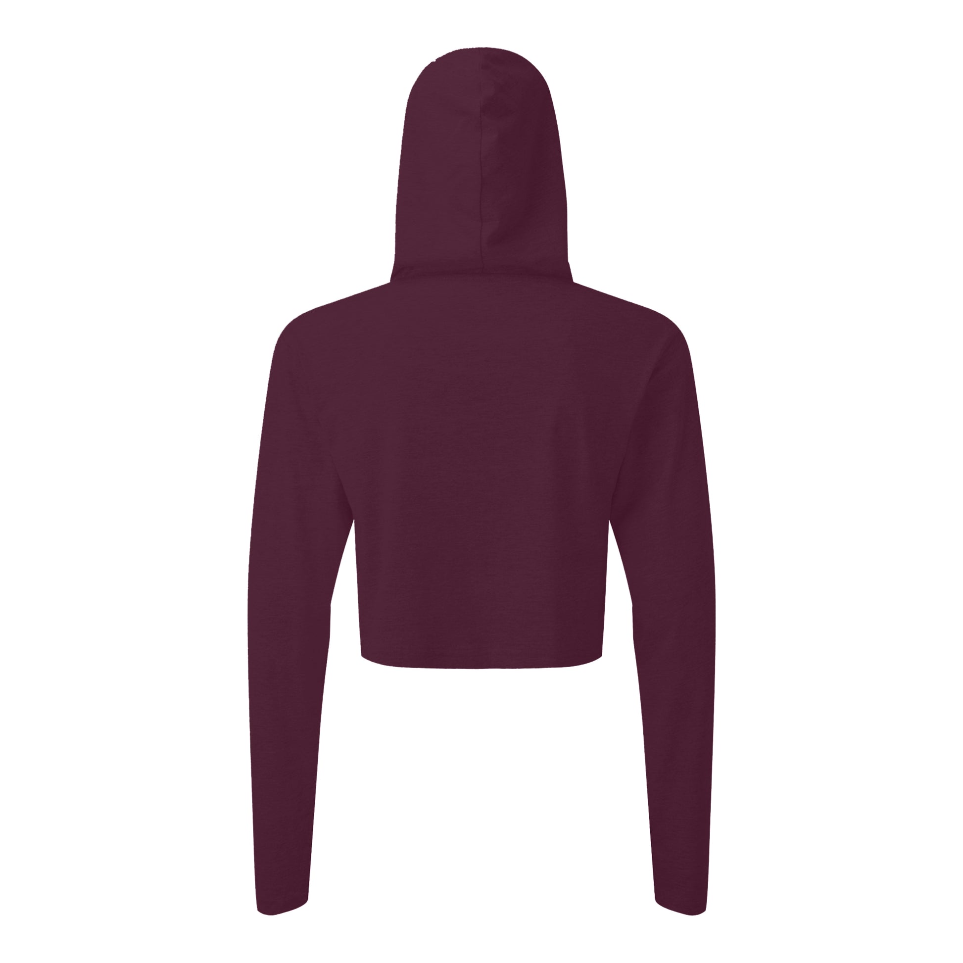 Mulberry Red - Back - TriDri Womens-Ladies Cropped Long-Sleeved T-Shirt