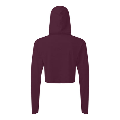 Mulberry Red - Back - TriDri Womens-Ladies Cropped Long-Sleeved T-Shirt