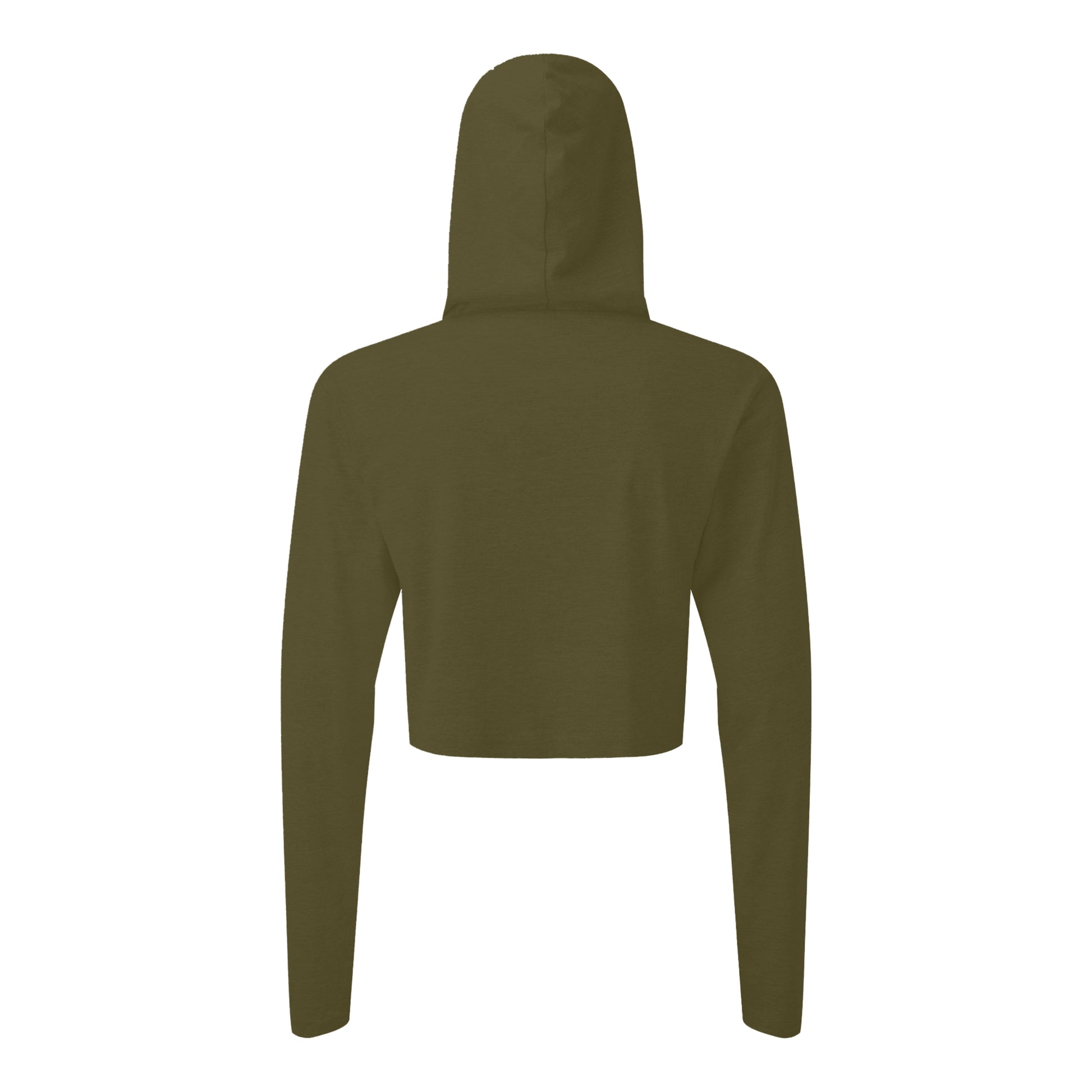 Olive - Back - TriDri Womens-Ladies Cropped Long-Sleeved T-Shirt