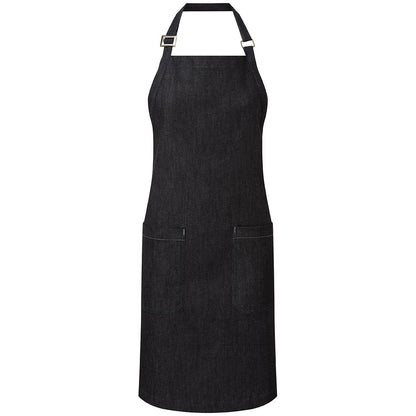 Indigo Blue - Front - Premier Unisex Adult Organic Fairtrade Certified Denim Apron