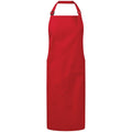 Red - Front - Premier Unisex Adult Organic Fairtrade Certified Full Apron