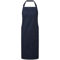 Navy - Front - Premier Unisex Adult Organic Fairtrade Certified Full Apron