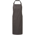 Dark Grey - Front - Premier Unisex Adult Organic Fairtrade Certified Full Apron