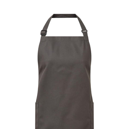 Dark Grey - Back - Premier Unisex Adult Organic Fairtrade Certified Full Apron