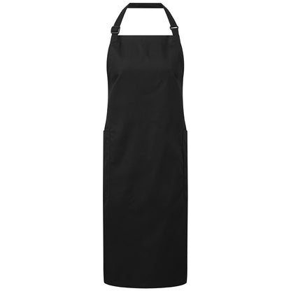 Black - Front - Premier Unisex Adult Organic Fairtrade Certified Full Apron