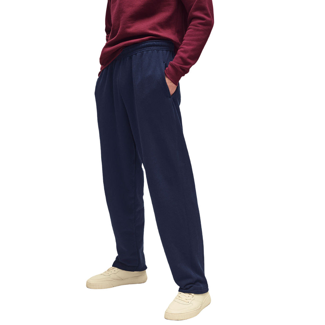 Deep Navy - Back - Fruit of the Loom Mens Classic 80-20 Jogging Bottoms