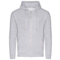 Heather Grey - Front - Awdis Unisex Adult Heather Organic Hoodie