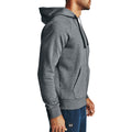 Light Grey Heather-Onyx White - Side - Under Armour Mens Rival Fleece Full Zip Hoodie