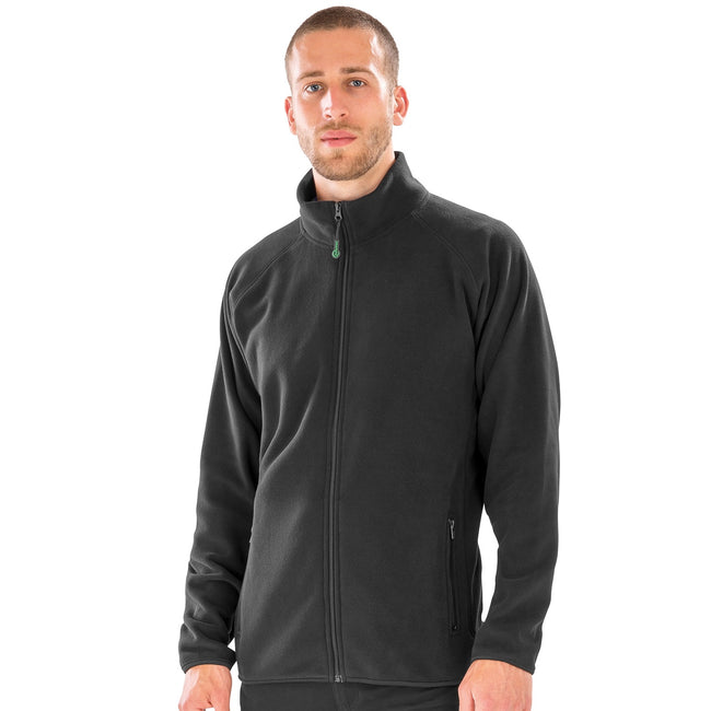 Black - Back - Result Genuine Recycled Mens Polarthermic Fleece Jacket