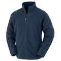 Navy - Front - Result Genuine Recycled Mens Polarthermic Fleece Jacket