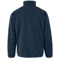 Navy - Back - Result Genuine Recycled Mens Polarthermic Fleece Jacket