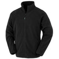 Black - Front - Result Genuine Recycled Mens Polarthermic Fleece Jacket