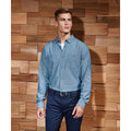 Indigo Denim - Back - Premier Mens Organic Fairtrade Certified Chambray Shirt