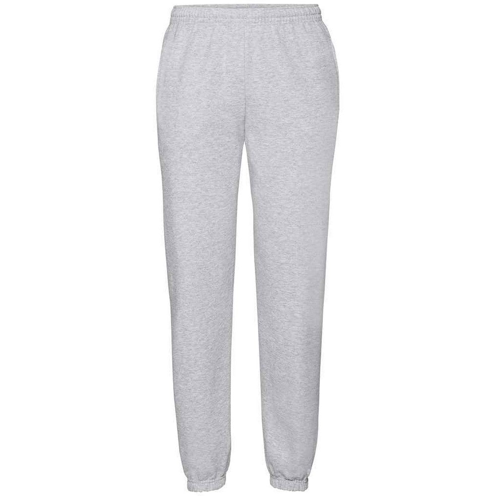 Heather Grey - Front - Fruit Of The Loom Mens Classic 80-20 Jogging Bottoms