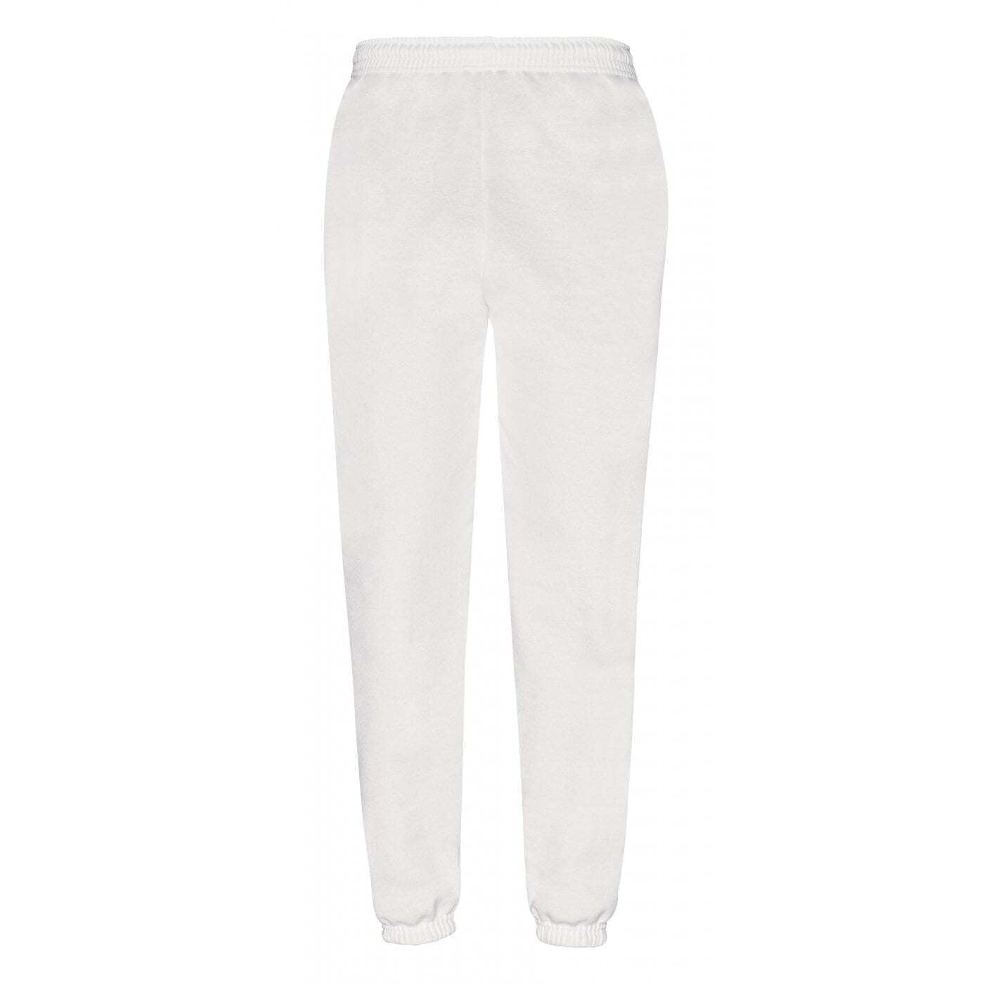 White - Front - Fruit Of The Loom Mens Classic 80-20 Jogging Bottoms