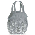 Pure Grey - Front - Westford Mill Mini Mesh Organic Cotton Grocery Bag