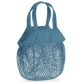 Airforce Blue - Front - Westford Mill Mini Mesh Organic Cotton Grocery Bag