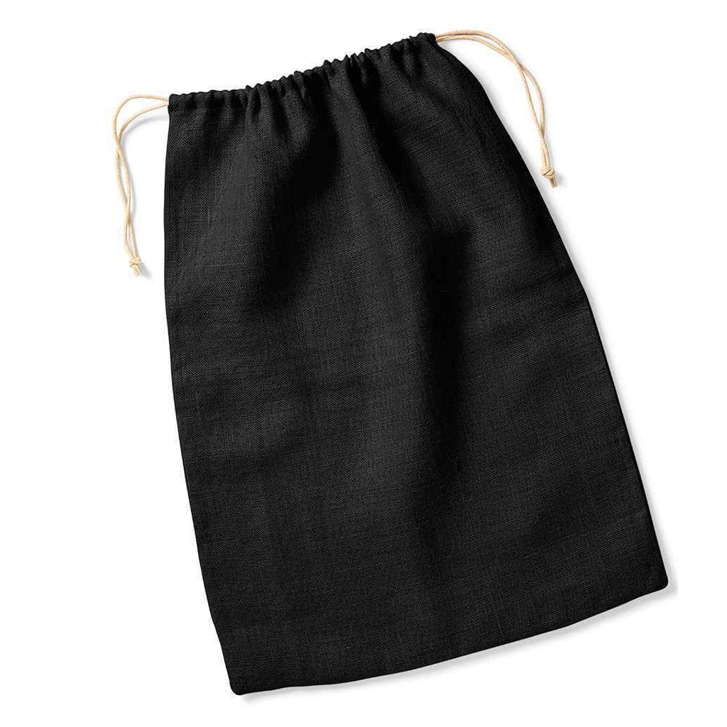 Black-Natural - Back - Westford Mill Jute Stuff Bag