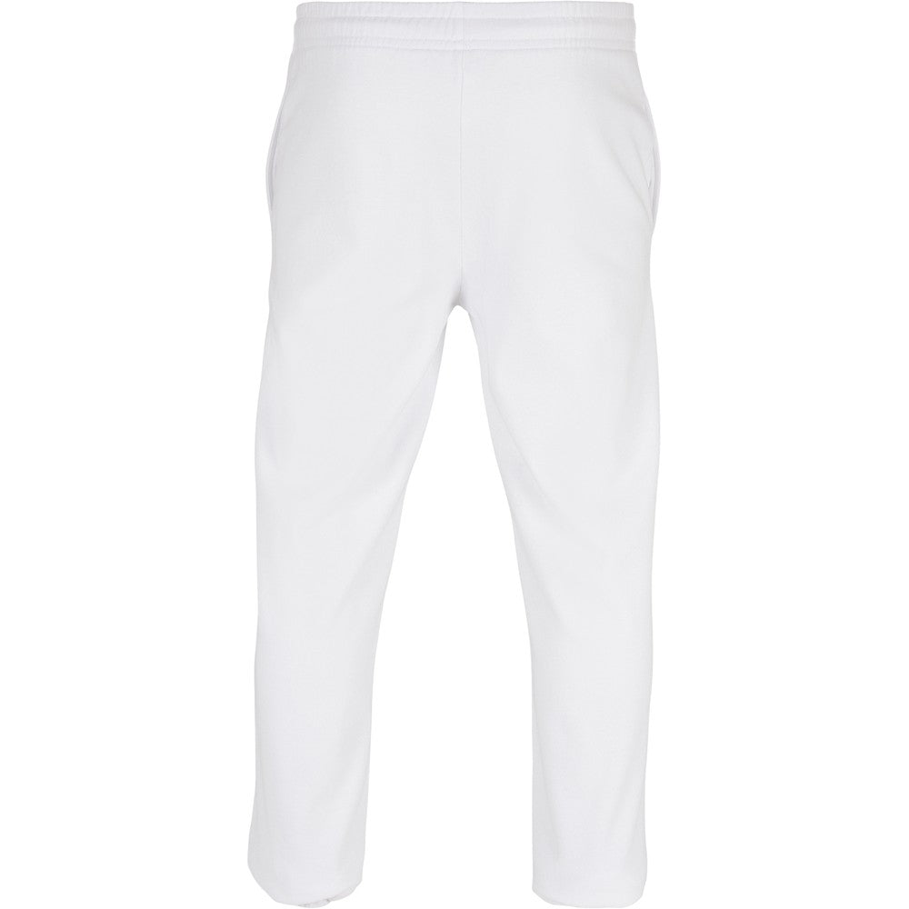 White - Back - Build Your Brand Unisex Adult Basic Jogging Bottoms