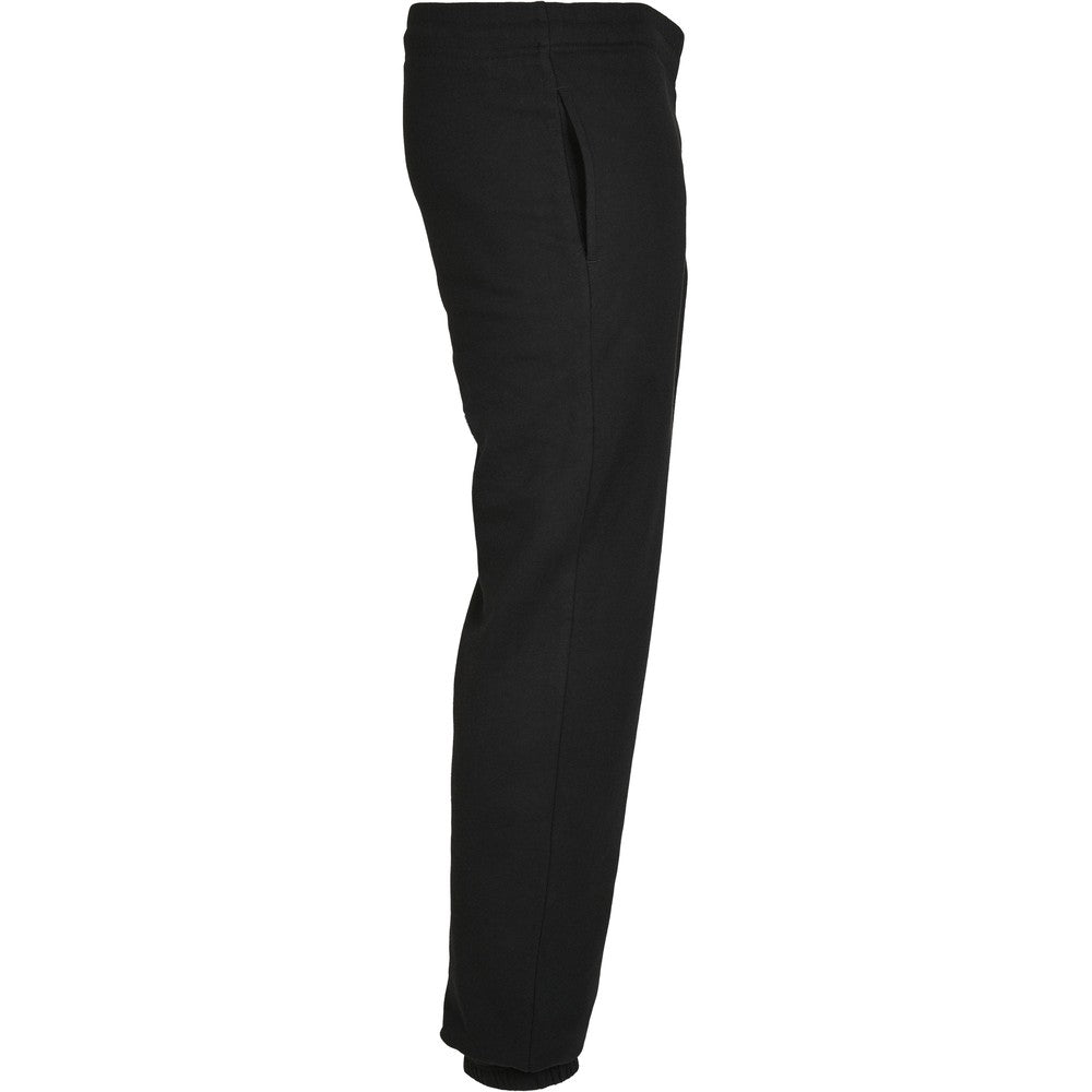 Black - Side - Build Your Brand Unisex Adult Basic Jogging Bottoms