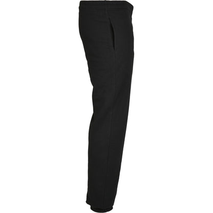Black - Side - Build Your Brand Unisex Adult Basic Jogging Bottoms