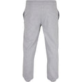 Heather Grey - Back - Build Your Brand Unisex Adult Basic Jogging Bottoms
