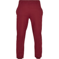 Burgundy - Front - Build Your Brand Unisex Adult Basic Jogging Bottoms