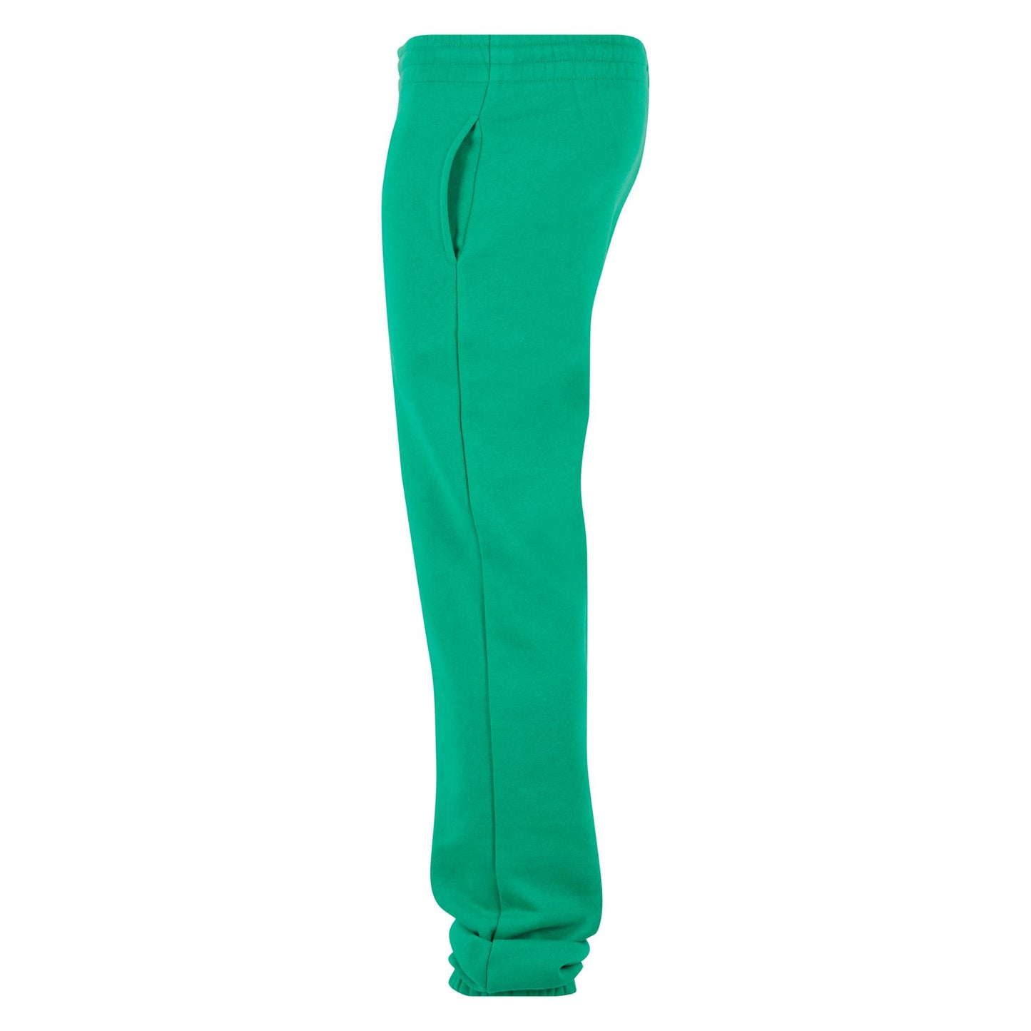 Grass Green - Side - Build Your Brand Unisex Adult Basic Jogging Bottoms