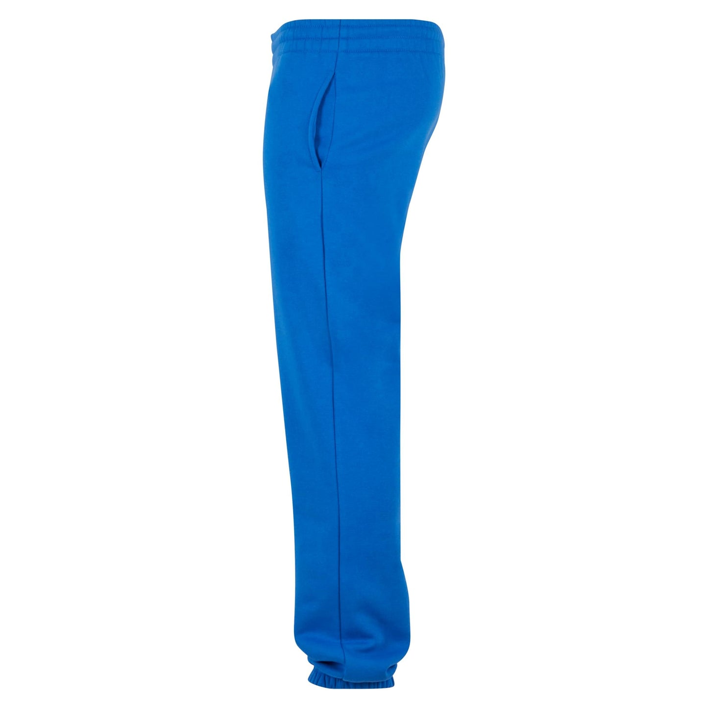 Intense Blue - Side - Build Your Brand Unisex Adult Basic Jogging Bottoms