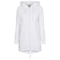 White - Front - Build Your Brand Womens-Ladies Sweat Parka