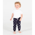 Navy-White - Back - Larkwood Childrens-Kids Lounge Pants