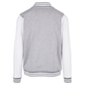 Heather Grey-White - Lifestyle - Build Your Brand Mens Basic College Jacket
