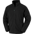 Black - Front - Result Genuine Recycled Mens Microfleece Jacket
