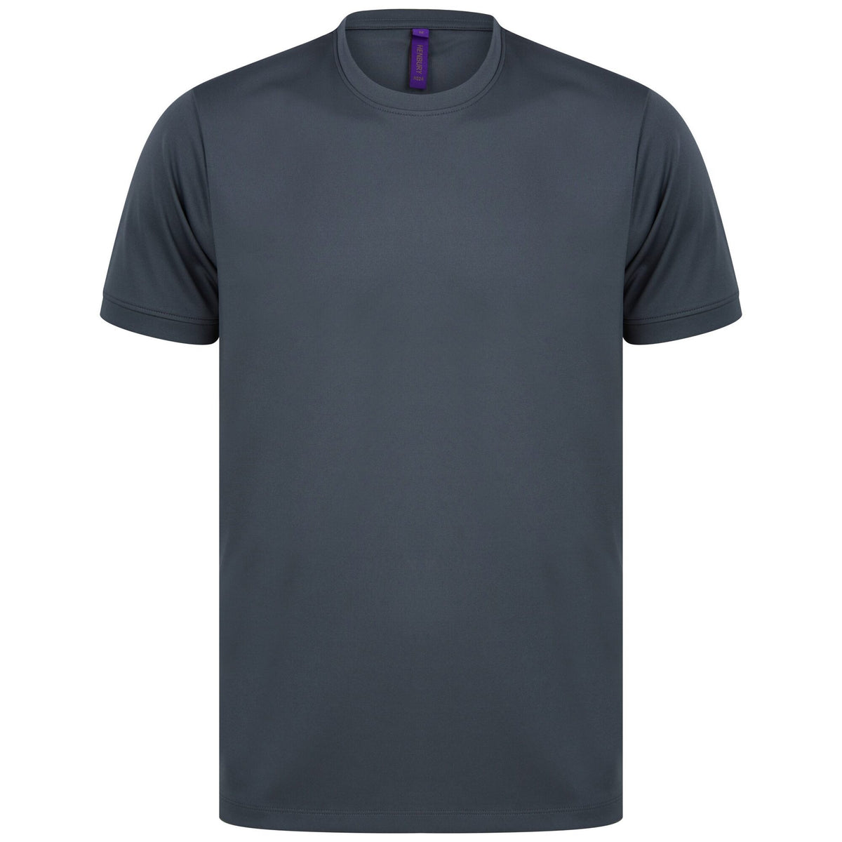 Charcoal - Front - Henbury Mens HiCool Performance T-Shirt